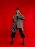 OVERSIZE jacket "SECURITY" - choco
